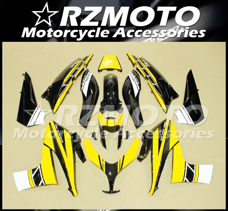 

New ABS Motorcycle Fairing Kits Fit For Yamaha TMAX500 2008 2009 2010 2011 T-MAX500 Bodywork set Custom Black Yellow