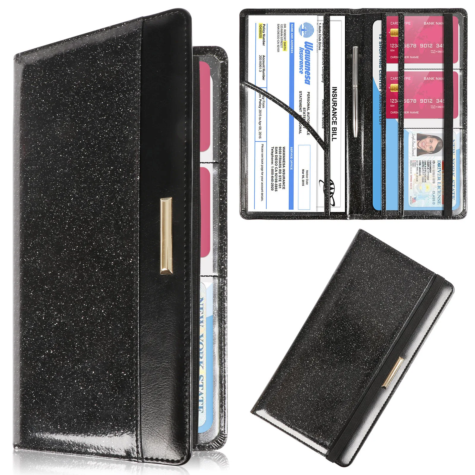 Car Insurance And Registration Holder PU Leather Auto Vehicle Card Paperwork Organizer Exquisite Craftsmanship Black Document
Car Insurance And Registration Holder PU Leather Auto Vehicle Card Paperwork Organizer Exquisite Craftsmanship Black Document
