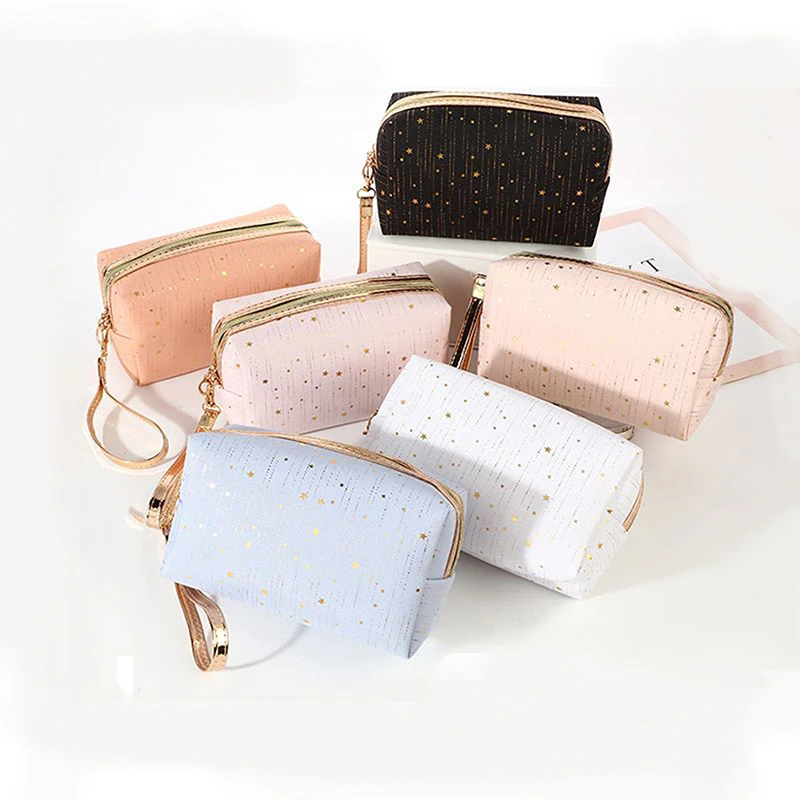 

Napkin Cosmetic Bag Women Make Up Bag Bling Stars Pouch Wash Toiletry Bag Travel Ladies Makeup Bag Tampon Holder Organizer Bags