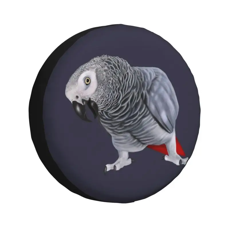 

African Grey Parrot Spare Tire Cover for Jeep Pajero Psittacine Bird SUV RV 4WD Car Wheel Protectors Accessories 14" 15" Inch