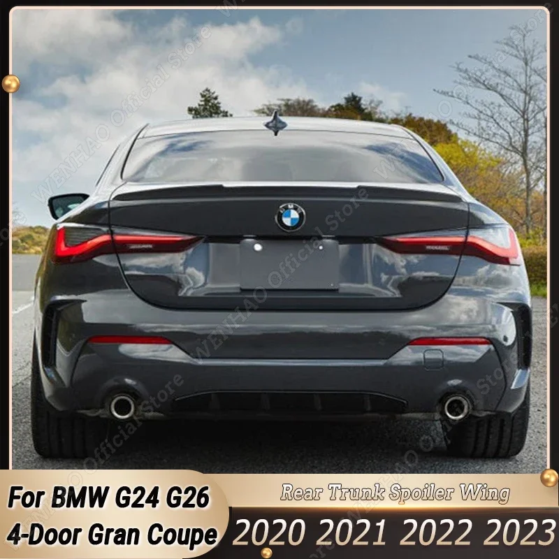 For BMW 4 Series G24 G26 4-Door Gran Coupe 2020-2023 M4 Style Gloss Black ABS Car Rear Trunk Roof Spoiler Wing Body Kits Tuning
For BMW 4 Series G24 G26 4-Door Gran Coupe 2020-2023 M4 Style Gloss Black ABS Car Rear Trunk Roof Spoiler Wing Body Kits Tuning