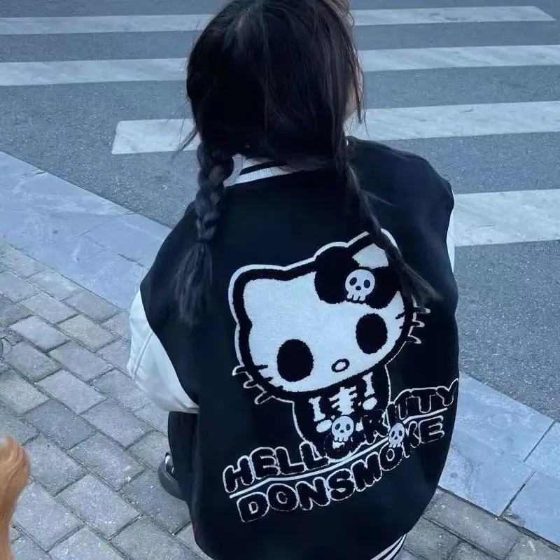 Spring Autumn Hello Kittys Baseball Uniform Sanrios Ins Anime Preppy Kawaii Outerwear Jacket Cartoon Figure Loose Wild Coat
Spring Autumn Hello Kittys Baseball Uniform Sanrios Ins Anime Preppy Kawaii Outerwear Jacket Cartoon Figure Loose Wild Coat