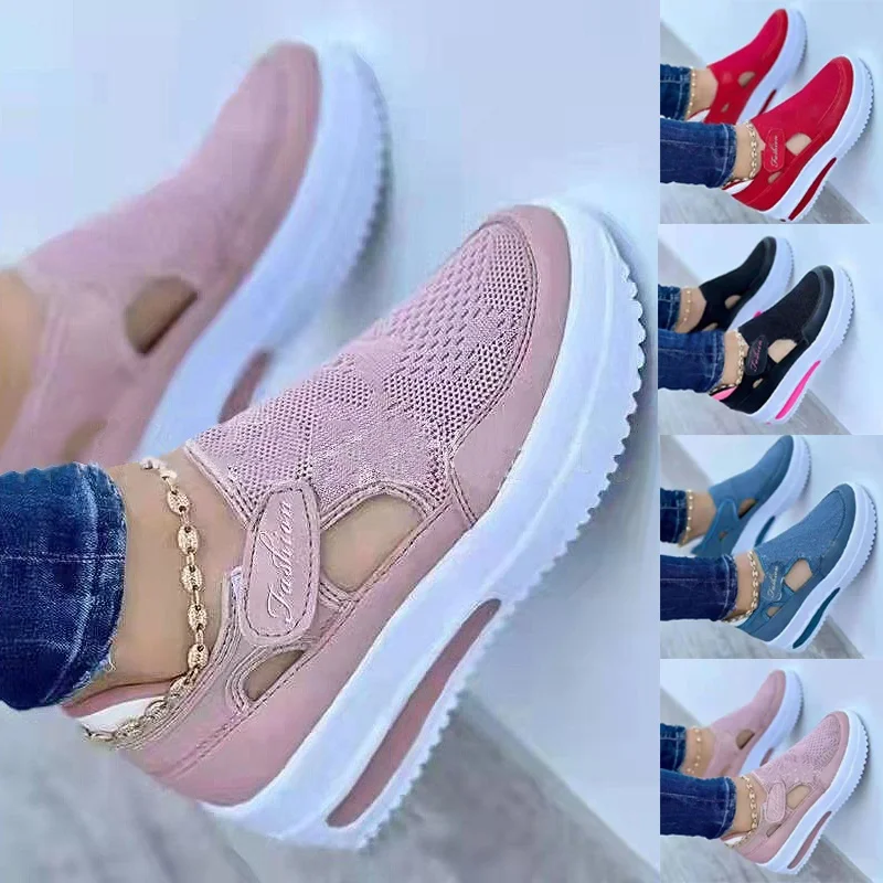 2022 New Women Fashion Sports Shoes Comfy Lightweight Non-slip Platform Sneakers Solid Color Wedge Casual Shoes Running Shoes
2022 New Women Fashion Sports Shoes Comfy Lightweight Non-slip Platform Sneakers Solid Color Wedge Casual Shoes Running Shoes