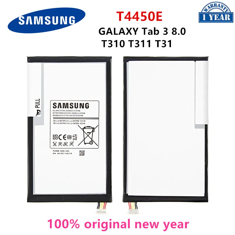 SAMSUNG Orginal Tablet T4450E Battery 4450mAh For Samsung Galaxy Tab 3 8.0 T310 T311 T315 SM-T310 SM-T311 T3110 E0288 E0396
SAMSUNG Orginal Tablet T4450E Battery 4450mAh For Samsung Galaxy Tab 3 8.0 T310 T311 T315 SM-T310 SM-T311 T3110 E0288 E0396