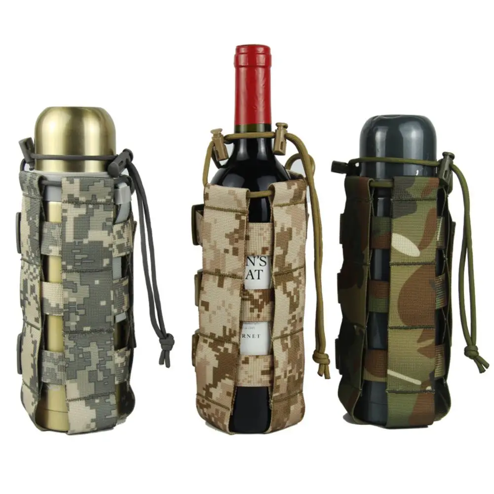 

Military Tactical Molle Pouch Water Bottle Holster Outdoor Canteen Cover Camping Hunting Travel Kettle Carrier Bag With Strap