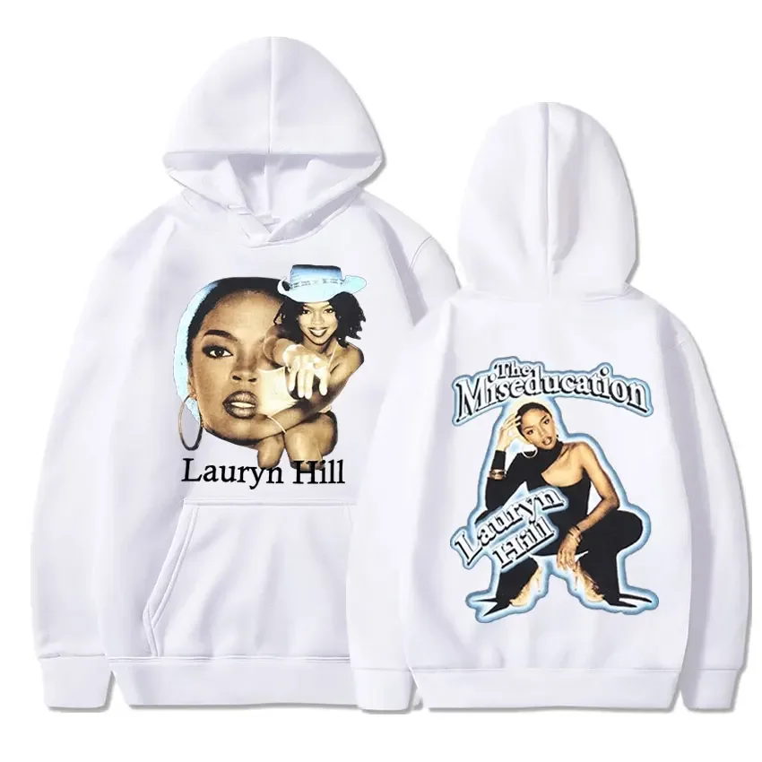 Винтажная Толстовка певица Лаурин Хилл в стиле 90-х с принтом, худи с музыкальным альбомом, толстовка Лаурин Хилл, винтажные свободные худи в стиле хип-хоп