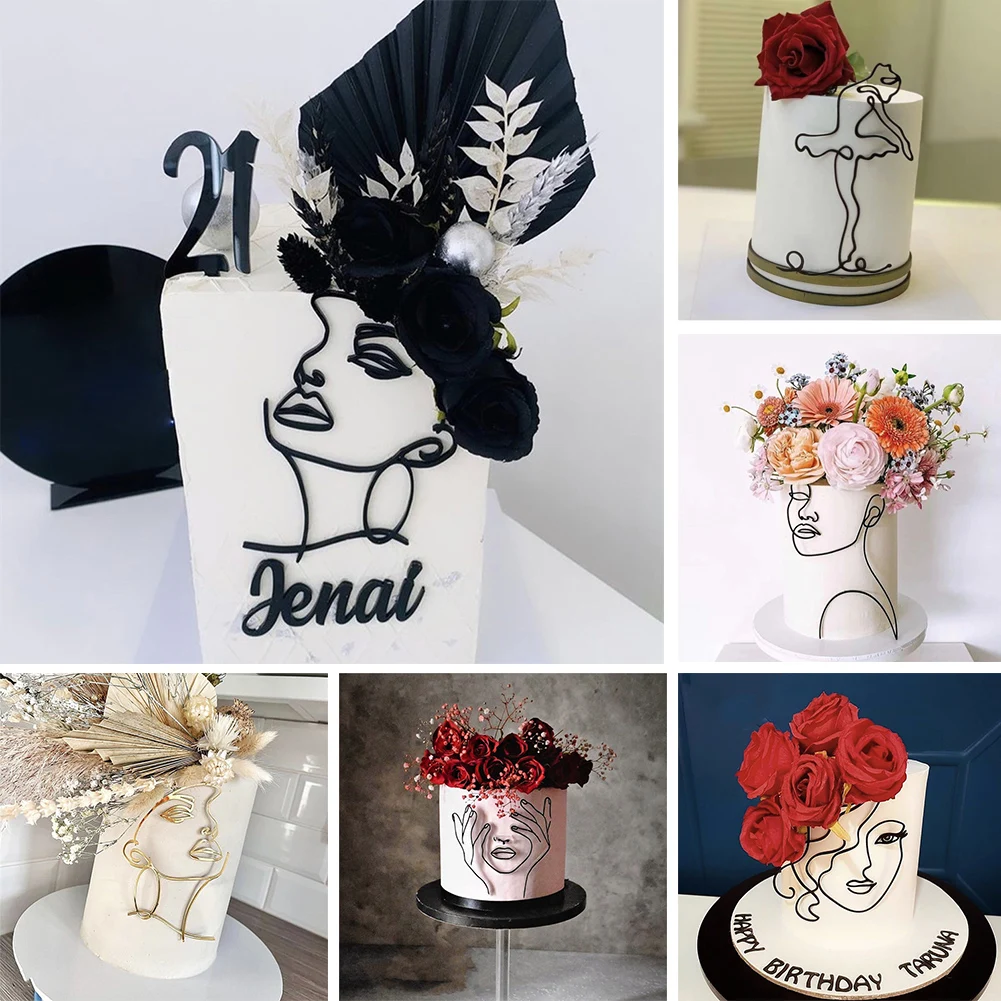Acrylic Minimalist Art Lady Face Cake Topper Girl Birthday Cake Decor Personalized Wedding Sexy Woman Cake Topper Party Supplies
Acrylic Minimalist Art Lady Face Cake Topper Girl Birthday Cake Decor Personalized Wedding Sexy Woman Cake Topper Party Supplies