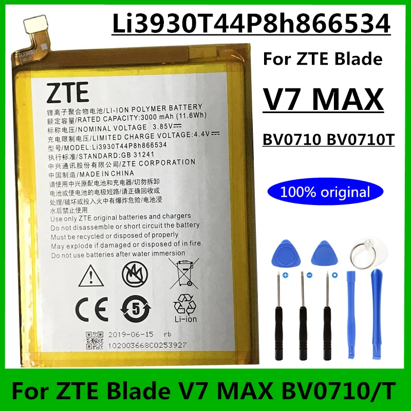 Оригинальный аккумулятор 3000 мАч Li3930T44P8h866534 для ZTE Blade V7 MAX V7MAX BV0710 BV0710T, сменные батареи для телефона
Оригинальный аккумулятор 3000 мАч Li3930T44P8h866534 для ZTE Blade V7 MAX V7MAX BV0710 BV0710T, сменные батареи для телефона