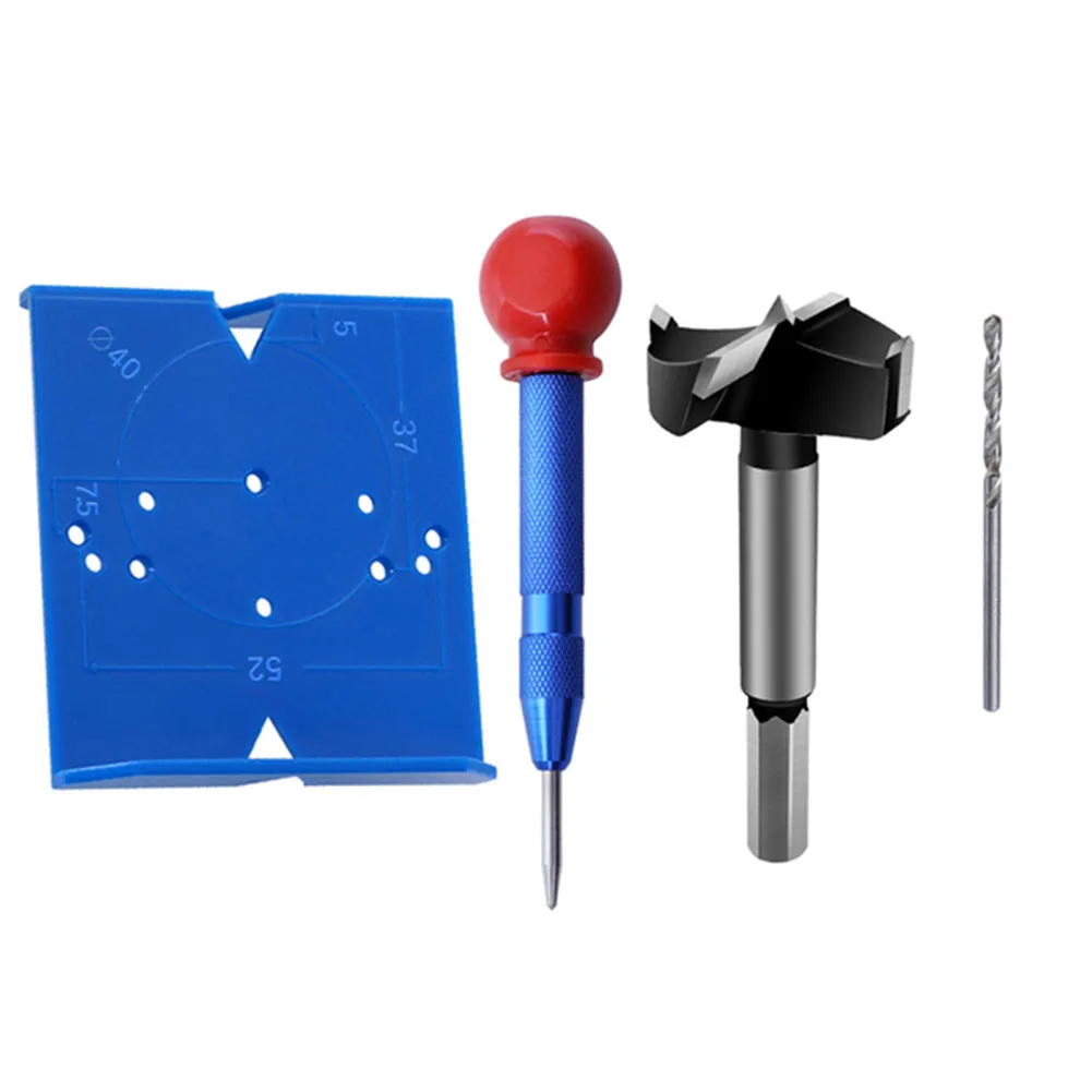 35/40mm Hinge Hole Drilling Locator Opener Drill Bit Punch For Positioning Installation Furniture Door Cabinet Woodworking Jig
35/40mm Hinge Hole Drilling Locator Opener Drill Bit Punch For Positioning Installation Furniture Door Cabinet Woodworking Jig