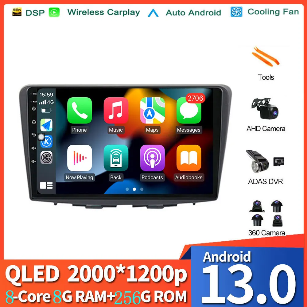 Автомобильный мультимедийный плеер для Suzuki Baleno 2015-2019 Android 13, радио, GPS-навигация, Carplay BT5.0, все в одном, SWC, FM, DSP вентилятор