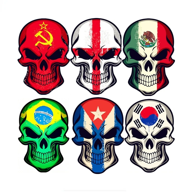 Наклейки на автомобиль в форме головы черепа интересная форма Британский мексиканский Куба Бразилия Южная Корея советский флаг
Наклейки на автомобиль в форме головы черепа интересная форма Британский мексиканский Куба Бразилия Южная Корея советский флаг