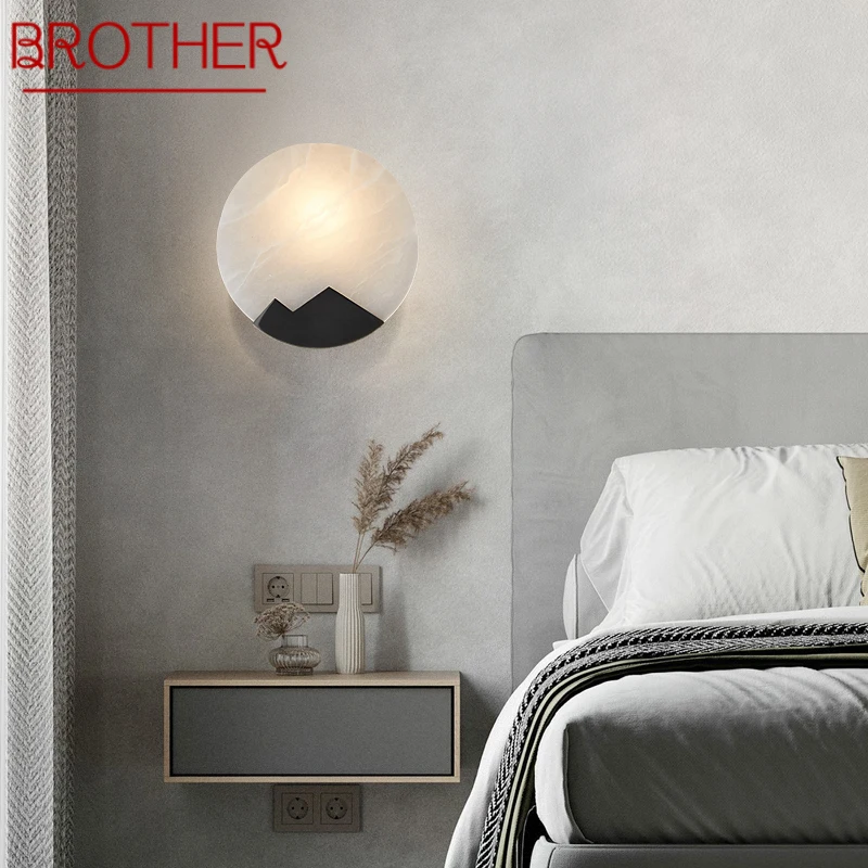 BROTHER Contemporary Brass Wall Lamp LED Black Copper Sconce Light Simple Creative Decor for Home Living Room Bedside
BROTHER Contemporary Brass Wall Lamp LED Black Copper Sconce Light Simple Creative Decor for Home Living Room Bedside