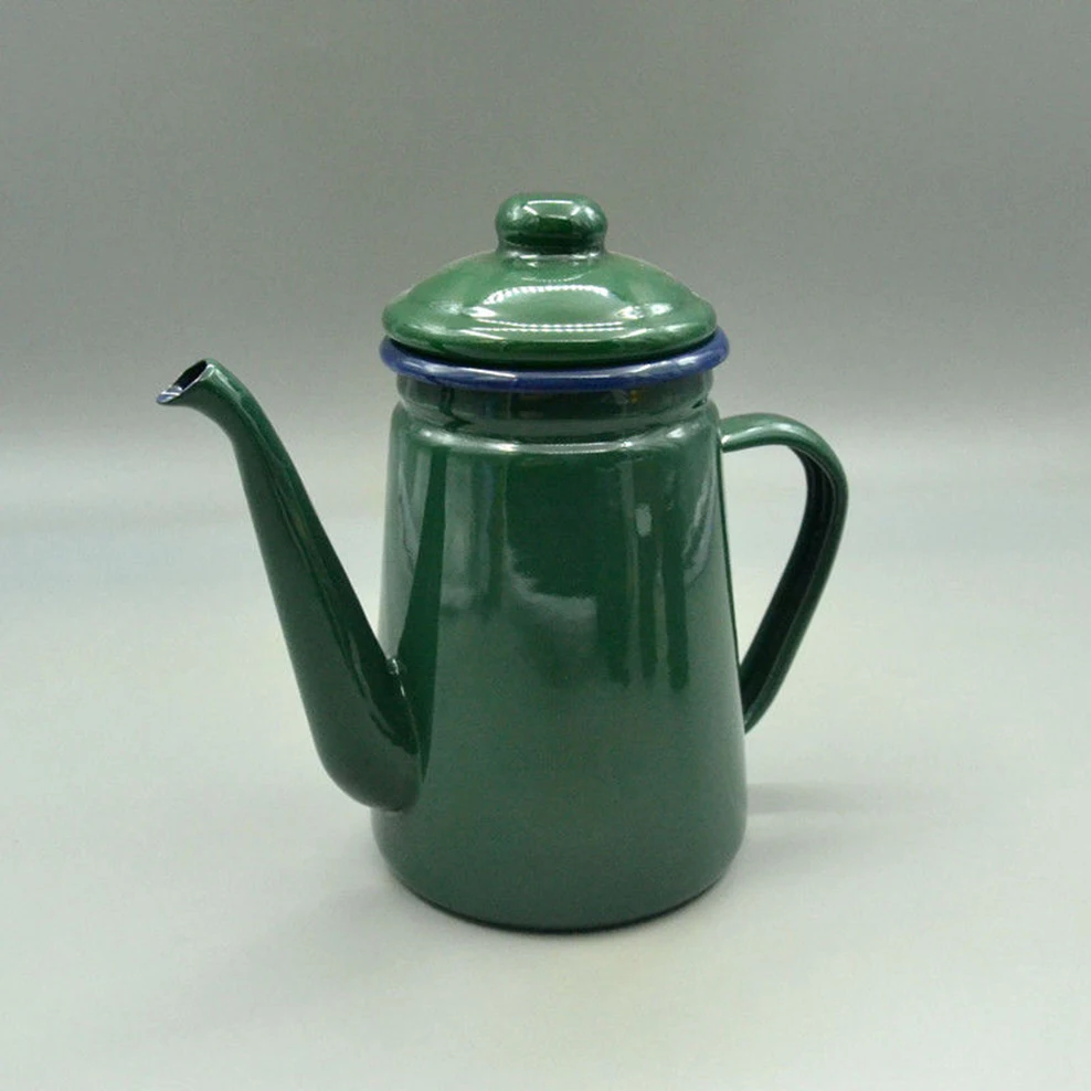 

Эмалированный кофейник емкостью л, чайник армейского зеленого цвета, чайник для ресторана, чайник для дома, эмалированный чайник, чашка