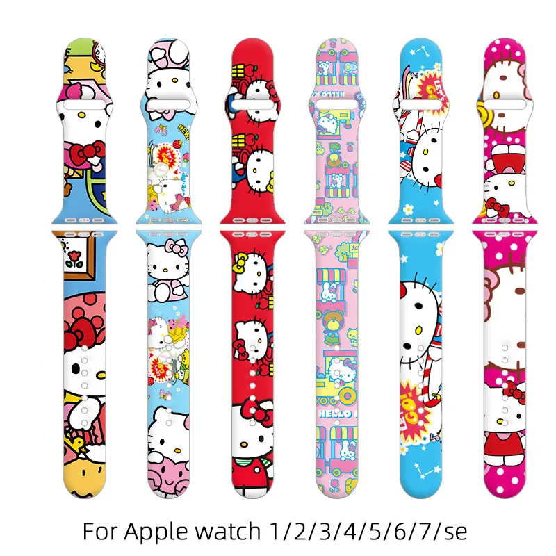 Kawaii Cute Hello Kitty Silicone Strap For Apple Watch Band 41mm 45mm 44mm 42mm 40mm 38mm Bracelet For iWatch SE 7 6 5 4 3 2 1
Kawaii Cute Hello Kitty Silicone Strap For Apple Watch Band 41mm 45mm 44mm 42mm 40mm 38mm Bracelet For iWatch SE 7 6 5 4 3 2 1