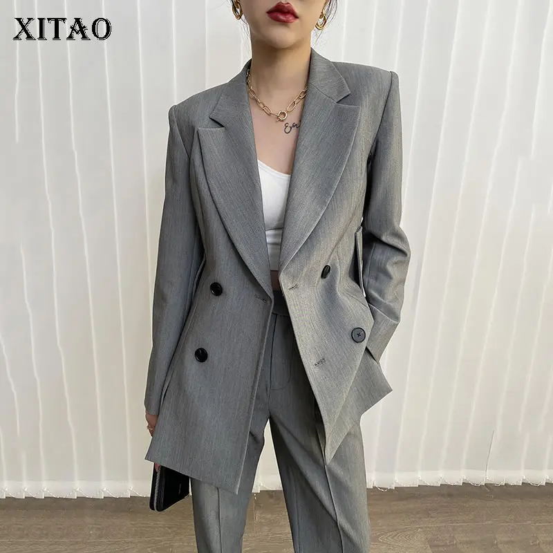 XITAO темпераментные женские брючные костюмы, повседневный модный простой Универсальный костюм из двух предметов, весна 2022, новый однотонный ...
XITAO темпераментные женские брючные костюмы, повседневный модный простой Универсальный костюм из двух предметов, весна 2022, новый однотонный ...
