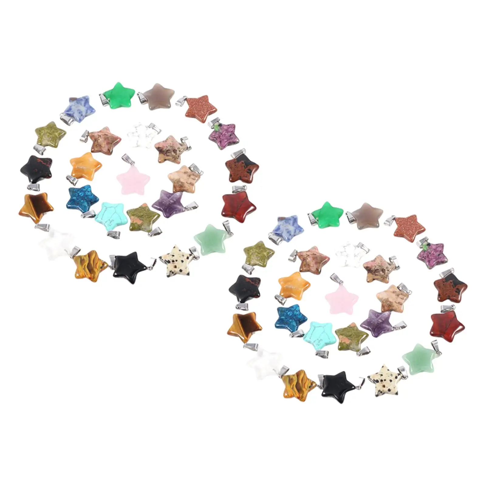 50Pcs Star Charm Pendant Decor DIY with Hole for Jewelry Making Keychain Earring Necklace Crafts
50Pcs Star Charm Pendant Decor DIY with Hole for Jewelry Making Keychain Earring Necklace Crafts