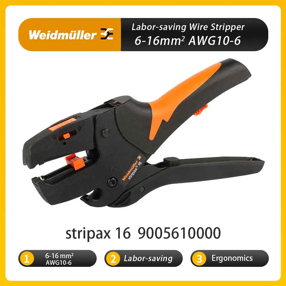WEIDMULLER Stripax 16 9005610000 устройство для зачистки проводов (от 6 до 16,0 мм²) AWG от 10 до 6 (не применяются жесткие провода)
WEIDMULLER Stripax 16 9005610000 устройство для зачистки проводов (от 6 до 16,0 мм²) AWG от 10 до 6 (не применяются жесткие провода)