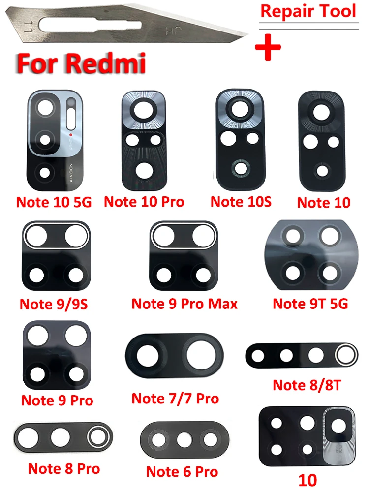 For Xiaomi Redmi Note 9 Pro Max 9S 8 7 6 10 Pro 9T 5G 10T 10S Rear Camera Lens Glass Back Camera Lens With Glue 
For Xiaomi Redmi Note 9 Pro Max 9S 8 7 6 10 Pro 9T 5G 10T 10S Rear Camera Lens Glass Back Camera Lens With Glue