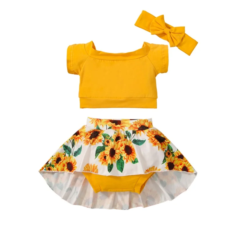Baby Crop Tops, Pants Suit, Short Sleeve Round Neck Shirt Casual Loose Shorts Half Dress + Headband For Toddler Newborn Babies
Baby Crop Tops, Pants Suit, Short Sleeve Round Neck Shirt Casual Loose Shorts Half Dress + Headband For Toddler Newborn Babies