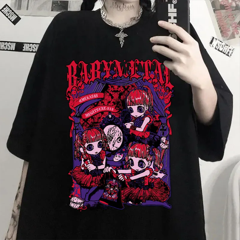 Goth Female Women's T Shirt Aesthetic Loose Men and Women T-shirt Punk Dark Grunge Streetwear Gothic Top Tee Harajuku Clothes
Goth Female Women's T Shirt Aesthetic Loose Men and Women T-shirt Punk Dark Grunge Streetwear Gothic Top Tee Harajuku Clothes