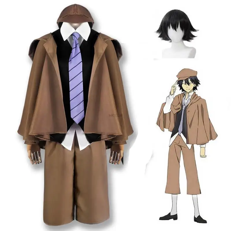 Bungo Stray Dogs Edogawa Rampo Cosplay Wig Unisex Detective Uniform Suit Full Costumes Halloween Drag Party Cosplay
Bungo Stray Dogs Edogawa Rampo Cosplay Wig Unisex Detective Uniform Suit Full Costumes Halloween Drag Party Cosplay