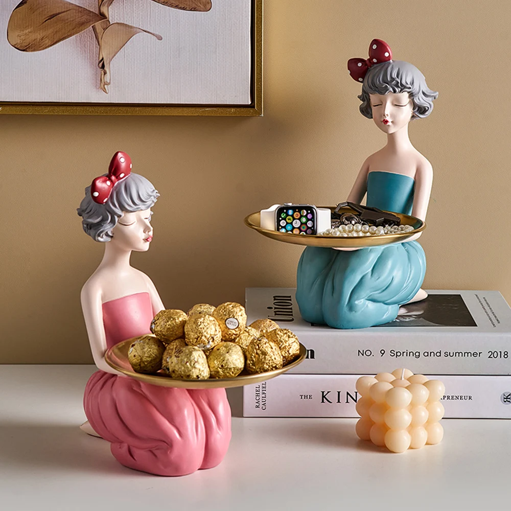 Pretty Girl Statue Fashion girl tray statue Desk accessories Nordic Home Decor ResinFigures Jewelry Storage Tray Desk Organizer
Pretty Girl Statue Fashion girl tray statue Desk accessories Nordic Home Decor ResinFigures Jewelry Storage Tray Desk Organizer