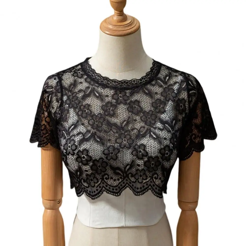Sexy Fake Collar Flower Embroidery Thin Lady Base Top Flower Edge Summer Bottoming Shirt
Sexy Fake Collar Flower Embroidery Thin Lady Base Top Flower Edge Summer Bottoming Shirt