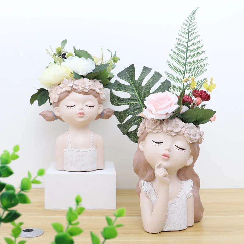Home decoration personality girl large resin flower pot wholesale living room creative desktop landscape potted flower pot
Home decoration personality girl large resin flower pot wholesale living room creative desktop landscape potted flower pot