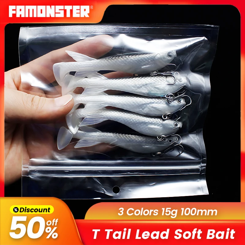 FAMONSTER Soft Lead T Tail Baits Fishing Lure Silicone Shad Long Shot Swimbait Pesca Wobbler Bass Pike Winter Easy Shiner
FAMONSTER Soft Lead T Tail Baits Fishing Lure Silicone Shad Long Shot Swimbait Pesca Wobbler Bass Pike Winter Easy Shiner