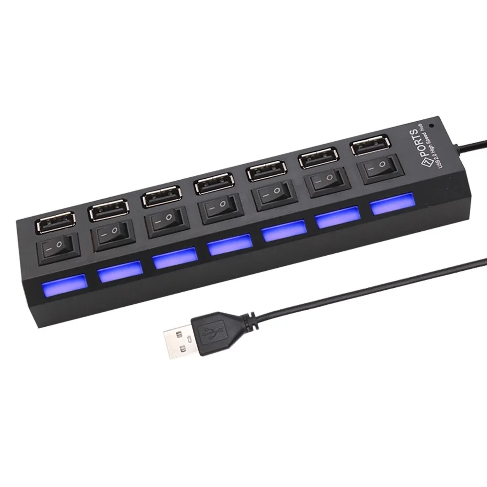 USB ON/OFF Switch Extension Hub 7-port USB2.0 Hub Computer USB Extension Hub One Drag Seven USB2.0 Splitter PC Laptop Desktop
USB ON/OFF Switch Extension Hub 7-port USB2.0 Hub Computer USB Extension Hub One Drag Seven USB2.0 Splitter PC Laptop Desktop