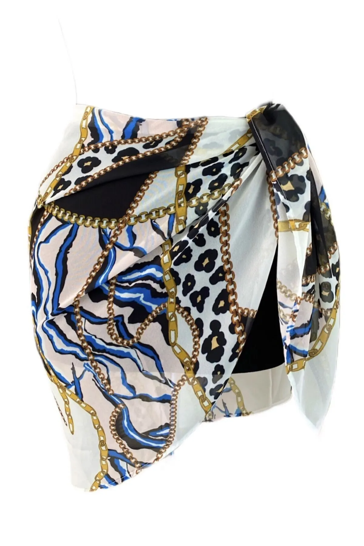 Women's Pareo Chain Leopard Pattern Tie Short Swimwear Cover Dress Sexy Tunic Suit Beachwear Female Beach Bikini Cover
Women's Pareo Chain Leopard Pattern Tie Short Swimwear Cover Dress Sexy Tunic Suit Beachwear Female Beach Bikini Cover