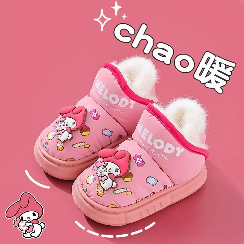 Модная и универсальная зимняя детская обувь с рисунком Моя мелодия Hello Kitty милые