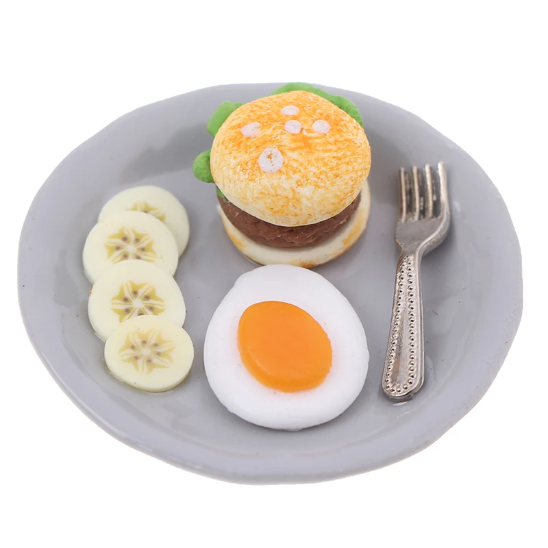 1pc 1:12 Dollhouse Hamburger Egg Dish with Tray 1:12 Miniature Breakfast Set Dollhouse Kitchen Food Accessories
1pc 1:12 Dollhouse Hamburger Egg Dish with Tray 1:12 Miniature Breakfast Set Dollhouse Kitchen Food Accessories