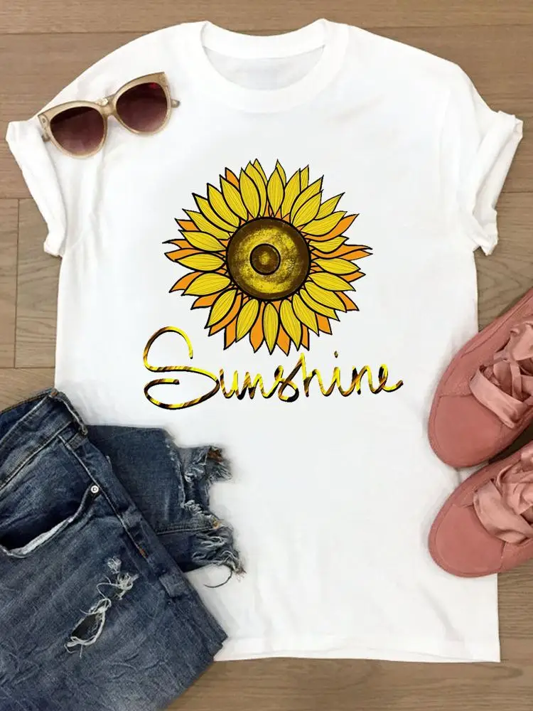 Graphic Tee Sunflower Watercolor Trend 90s Women's Clothes T Clothing Short Sleeve Summer Female Ladies Print Fashion T-shirts
Graphic Tee Sunflower Watercolor Trend 90s Women's Clothes T Clothing Short Sleeve Summer Female Ladies Print Fashion T-shirts