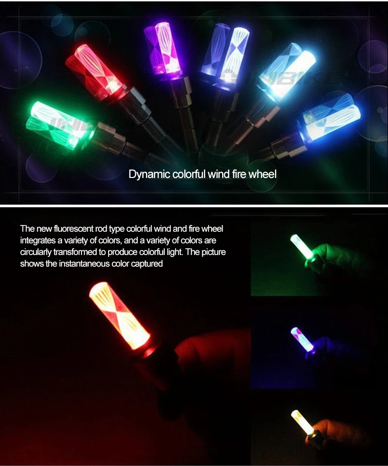 Bike light Wheel Spoke LED Lamp Waterproof Cycle Tyre Wheel Valve 7 Flash Lights with Bright Bike Words Bicycle Accessories
Bike light Wheel Spoke LED Lamp Waterproof Cycle Tyre Wheel Valve 7 Flash Lights with Bright Bike Words Bicycle Accessories