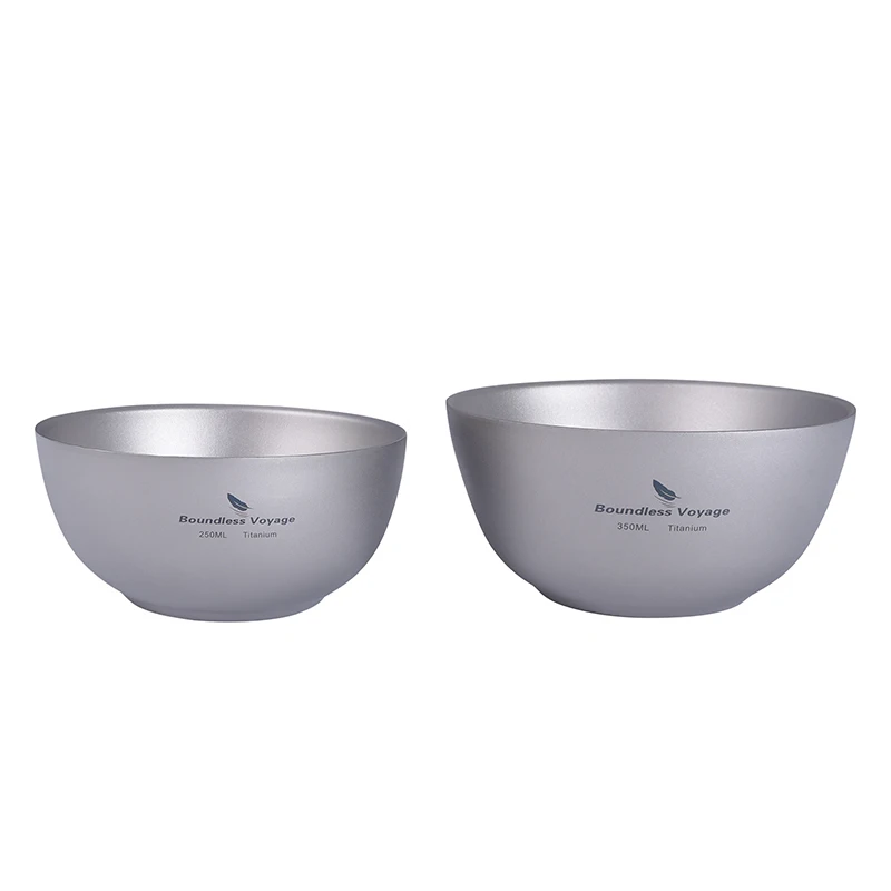 Boundless Voyage Camping Tableware Titanium Bowl Double-Wall Anti-scalding Outdoor Picnic Backpacking Flatware 250ml 350ml
Boundless Voyage Camping Tableware Titanium Bowl Double-Wall Anti-scalding Outdoor Picnic Backpacking Flatware 250ml 350ml