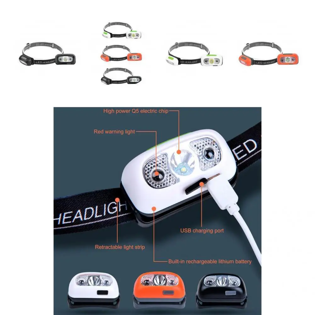 ABS Great USB Rechargeable Headlamp Weather Resistant Headlight Shock Resistant for Cycling
ABS Great USB Rechargeable Headlamp Weather Resistant Headlight Shock Resistant for Cycling