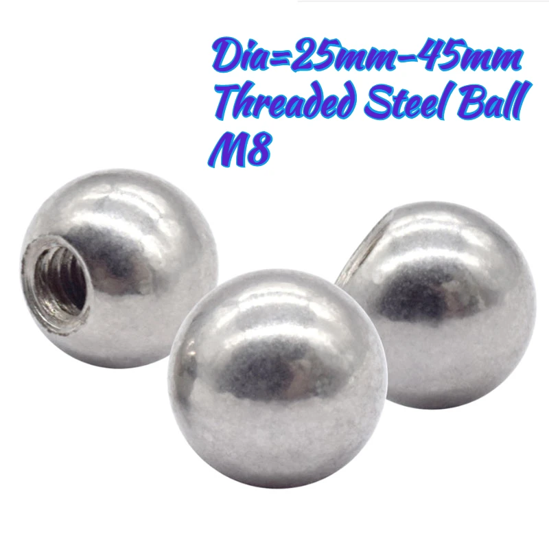 1/2/5pcs High Precision M8 Thread 304 Stainless Steel Beads Nut Bolt Solid Round Tapping Socket Screw Ball With Perforated Eye
1/2/5pcs High Precision M8 Thread 304 Stainless Steel Beads Nut Bolt Solid Round Tapping Socket Screw Ball With Perforated Eye
