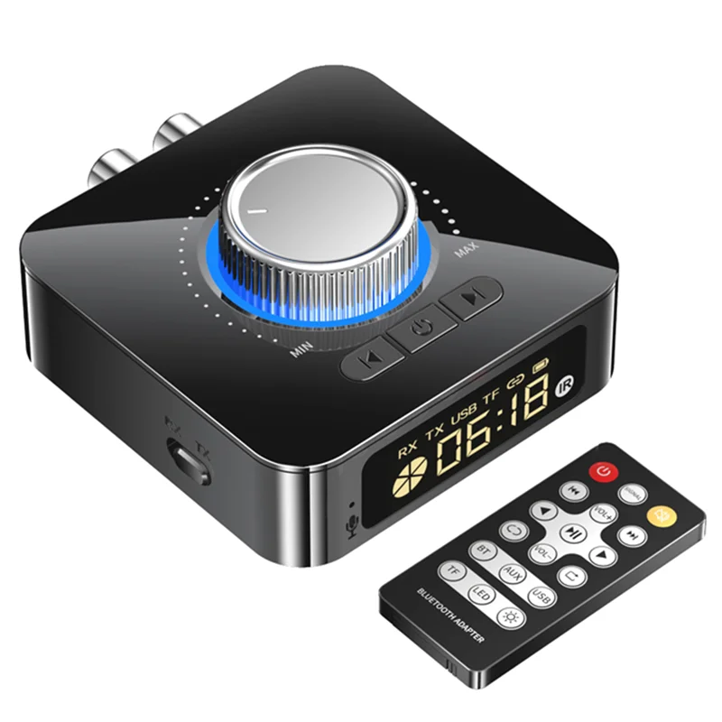 Bluetooth 5.0 Receiver Transmitter Audio Stereo 3.5Mm AUX Jack RCA Wireless Audio Adapter with Remote Control for TV Car
Bluetooth 5.0 Receiver Transmitter Audio Stereo 3.5Mm AUX Jack RCA Wireless Audio Adapter with Remote Control for TV Car