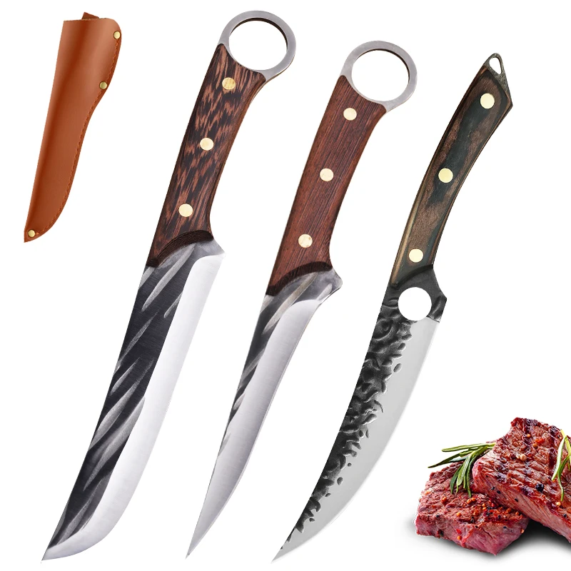 Stainless Steel Fruit Meat Cleaver Forged Butcher Boning Knife Kitchen Chef Cutter Camping Survival Knife
Stainless Steel Fruit Meat Cleaver Forged Butcher Boning Knife Kitchen Chef Cutter Camping Survival Knife