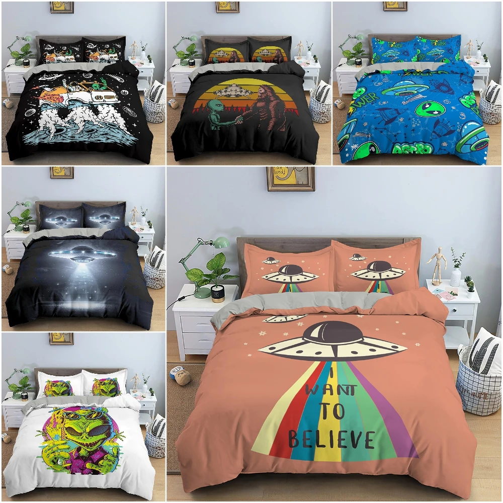 Alien Duvet Cover Kids Bedding Set Comfortable Microfiber Fabric Bedding Cover For Bedroom Bedclothes
Alien Duvet Cover Kids Bedding Set Comfortable Microfiber Fabric Bedding Cover For Bedroom Bedclothes
