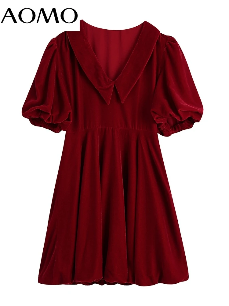 AOMO 2022 New Vintage Style Women Red Velvet Dress Puff Short Sleeve Ladies Short Dress BE134A
AOMO 2022 New Vintage Style Women Red Velvet Dress Puff Short Sleeve Ladies Short Dress BE134A