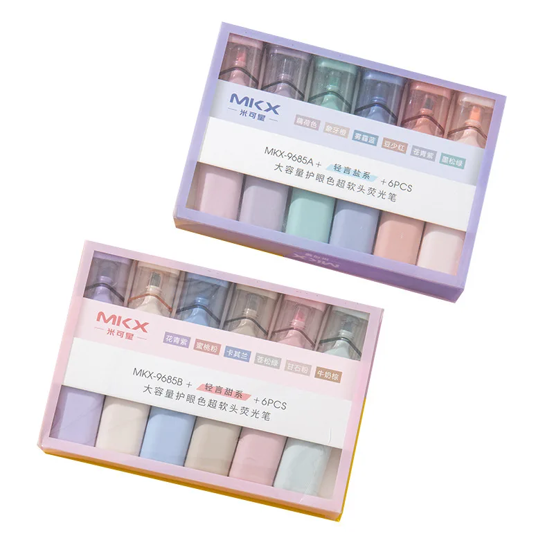 6Pcs/Set Highlighters Morandi Color Fluorescent Pastel Marker Pen for Journaling Cut School Office Kids Supplies Set Stationery 
6Pcs/Set Highlighters Morandi Color Fluorescent Pastel Marker Pen for Journaling Cut School Office Kids Supplies Set Stationery