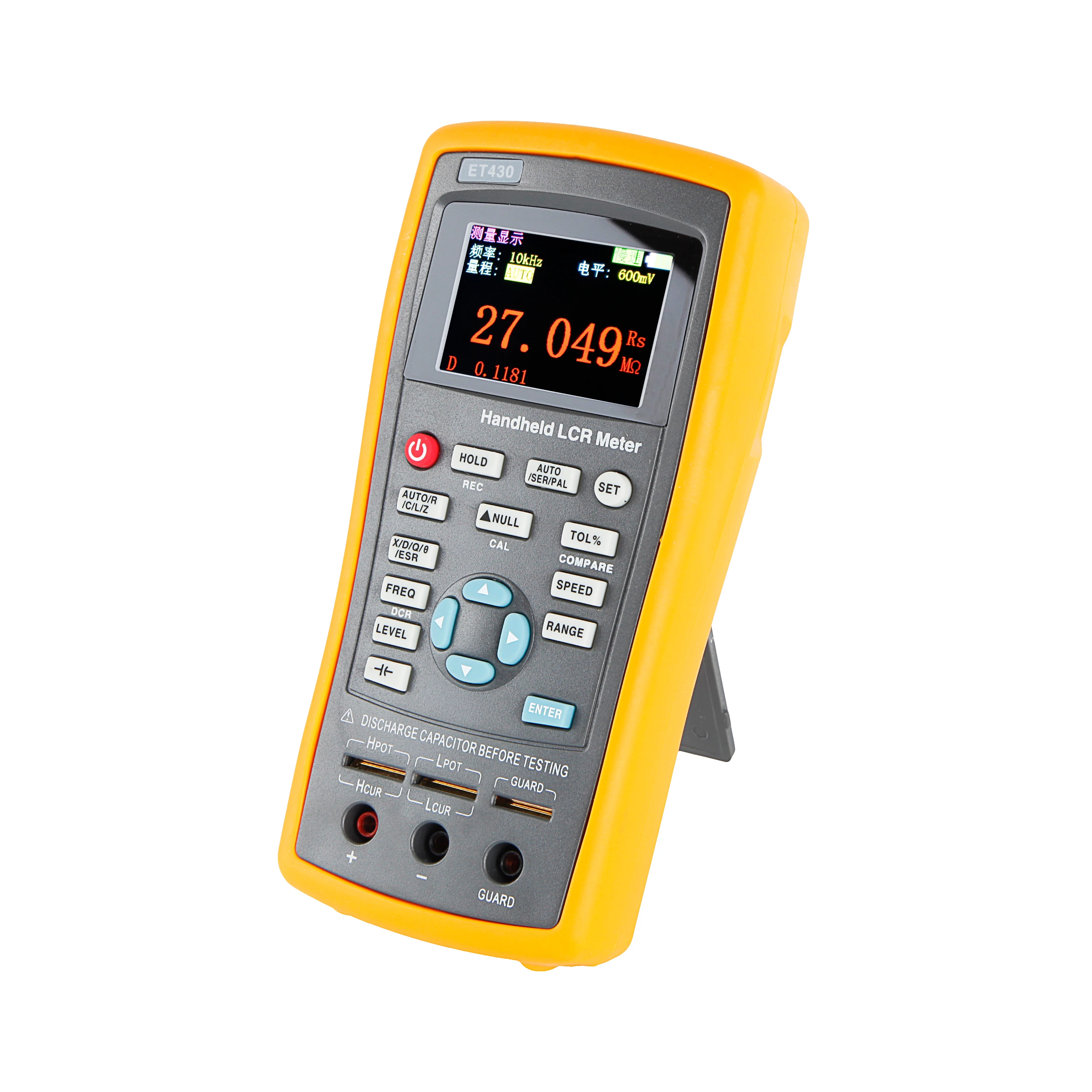 Handheld LCR Meter ET432 LCR-Digital Bridge Meter Capacitance Inductance Resistance Meter
Handheld LCR Meter ET432 LCR-Digital Bridge Meter Capacitance Inductance Resistance Meter
