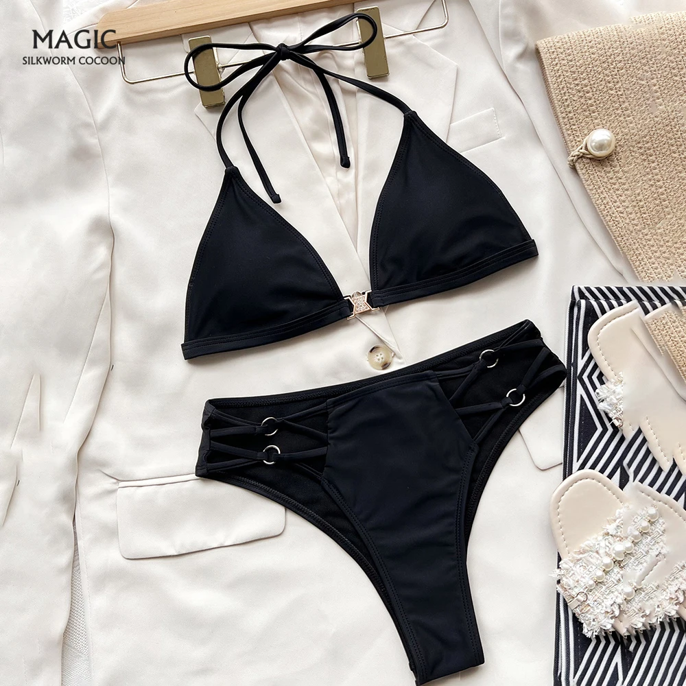 New Sexy Bikini Sets Women Swimsuit Black Bikini Backless High Waist Swimwear Underwire Swimsuit Female Bathing Suit Beach Wear
New Sexy Bikini Sets Women Swimsuit Black Bikini Backless High Waist Swimwear Underwire Swimsuit Female Bathing Suit Beach Wear