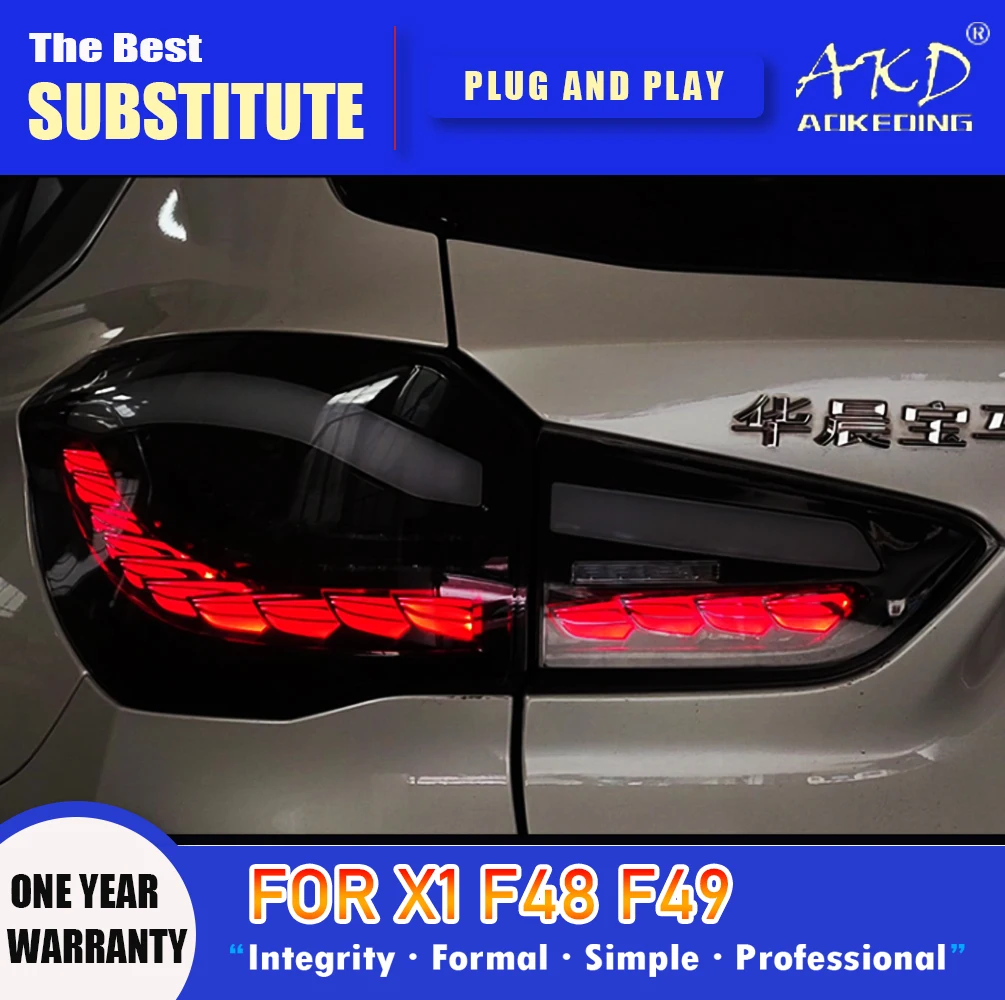 Задняя фара AKD для BMW X1 светодиодный Tail светильник 2016-2020 F48 F49, задний противотуманный сигнал поворота, автомобильные аксессуары
Задняя фара AKD для BMW X1 светодиодный Tail светильник 2016-2020 F48 F49, задний противотуманный сигнал поворота, автомобильные аксессуары