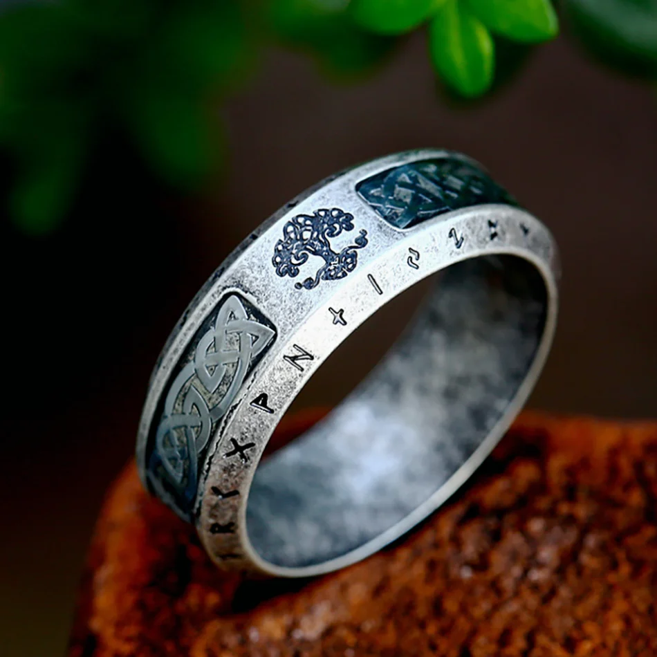 New Vintage 316L Stainless Steel Viking Tree Of Life Ring For Men Women Fashion Nordic Celtic Knot Ring Amulet Jewelry Wholesale
New Vintage 316L Stainless Steel Viking Tree Of Life Ring For Men Women Fashion Nordic Celtic Knot Ring Amulet Jewelry Wholesale