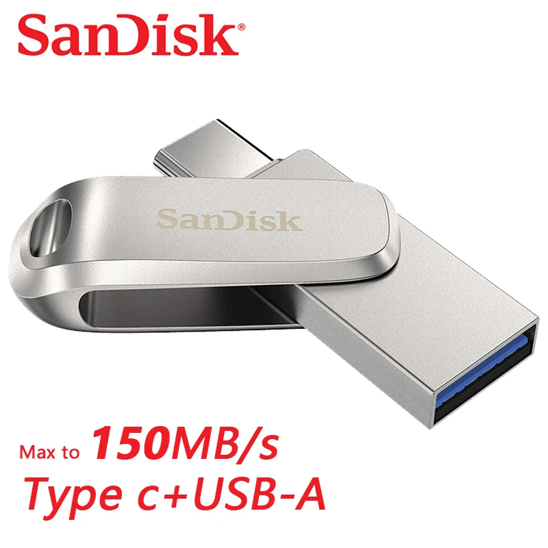 

SanDisk Flash Drive Ultra Dual Drive Luxe USB Type-C SDDDC4 USB3.1 Pendrive 1TB 512G 256G 128G 64G Metal OTG Phone Flash Disk