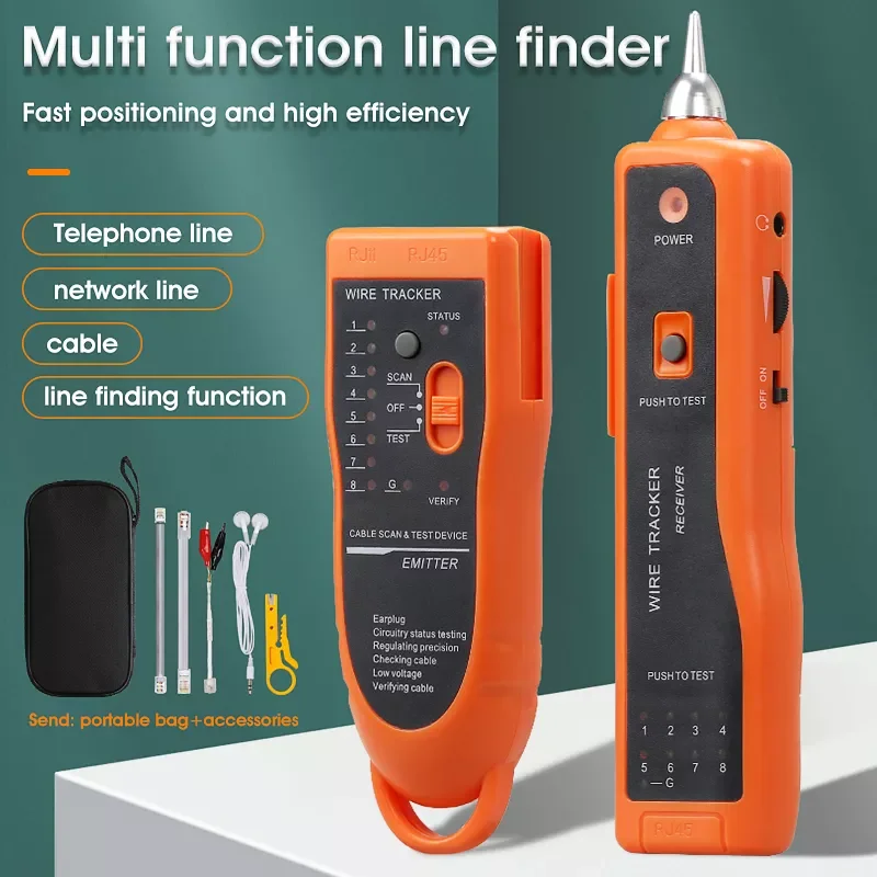 LAN Network Cable Tester Cat5 Cat6 RJ45 UTP STP Detector Line Finder Telephone Wire Tracker Tracer Diagnose Tone Tool Kit
LAN Network Cable Tester Cat5 Cat6 RJ45 UTP STP Detector Line Finder Telephone Wire Tracker Tracer Diagnose Tone Tool Kit
