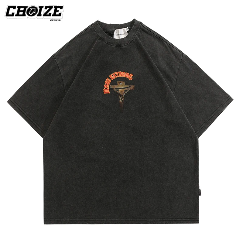 Streetwear Hip Hop T Shirts Mens Print Jesus Cross Cotton Tshirts Tops Loose Vintage Washed Harajuku Oversize Short Sleeved Tees
Streetwear Hip Hop T Shirts Mens Print Jesus Cross Cotton Tshirts Tops Loose Vintage Washed Harajuku Oversize Short Sleeved Tees